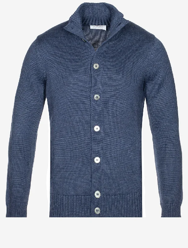 Button Up Cardigan Blue