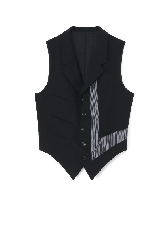 GABARDINE W-LEFT DECORATIVE CLOTH VEST