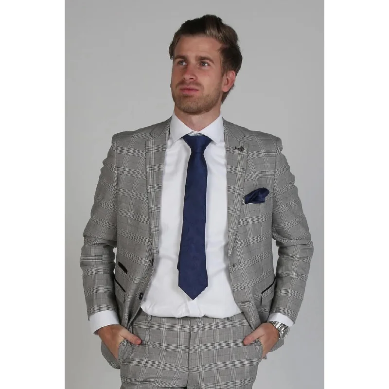 Hugo - Men's Check Grey Blazer