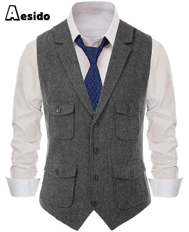 Men's Single Breasted Notch Lapel Waistcoat