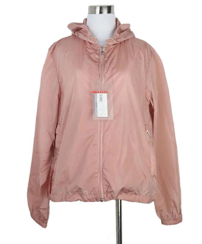 Prada Sport Pink Nylon Jacket sz 10