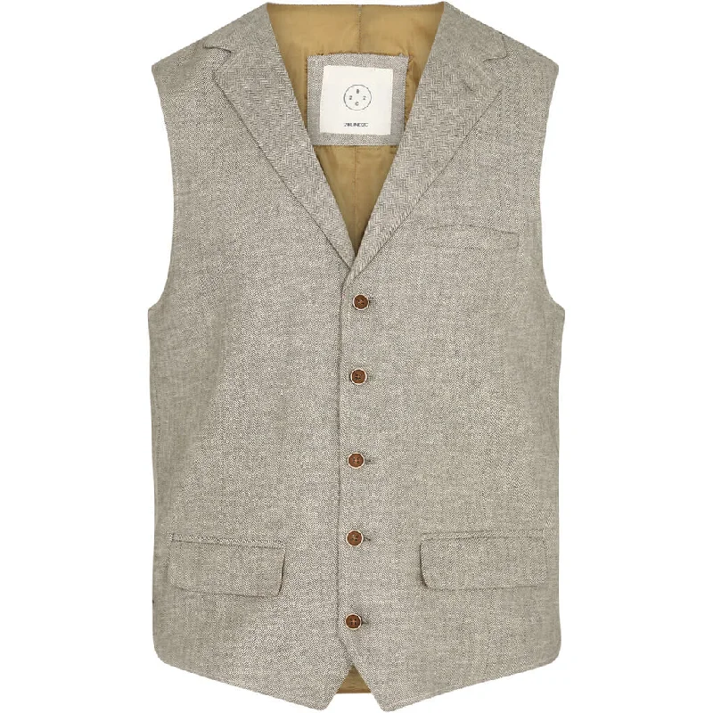 Wolf Linen Vest - GRN Green