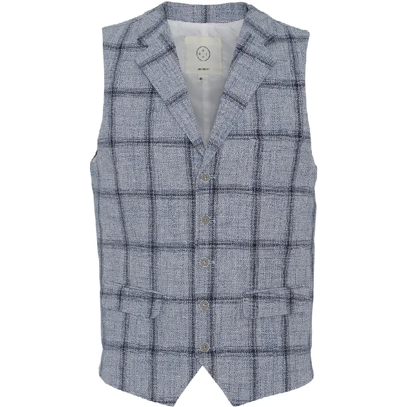 Wolf Check Vest - LBL Light Blue