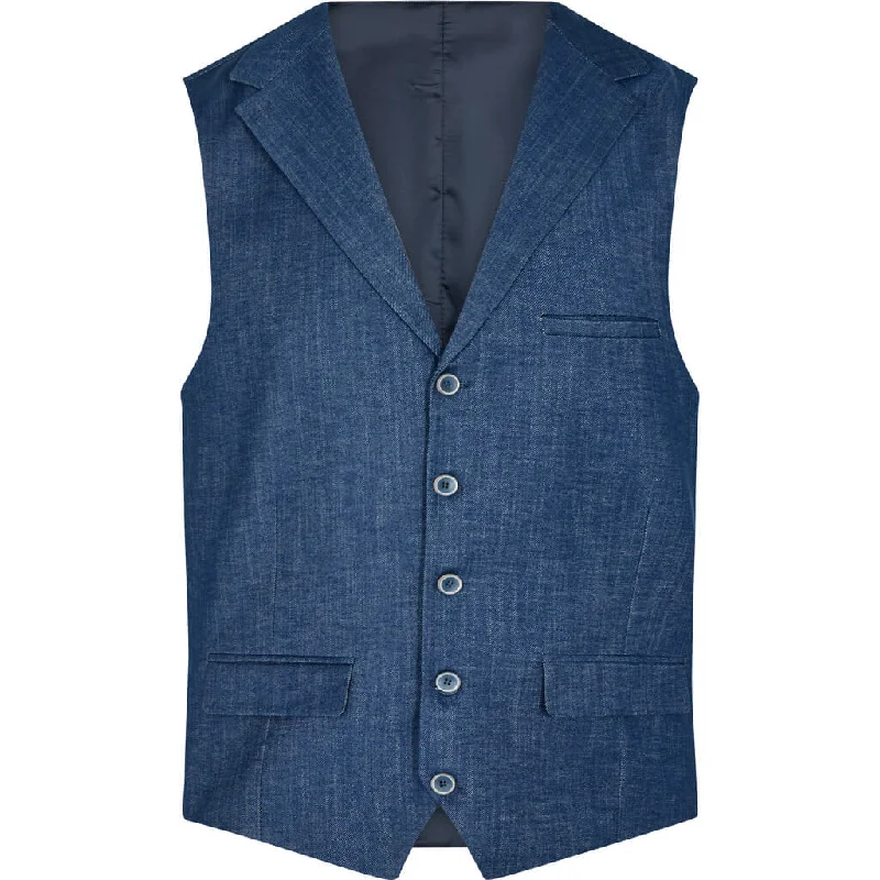 Wolf Cotton Vest - MBL Mid Blue