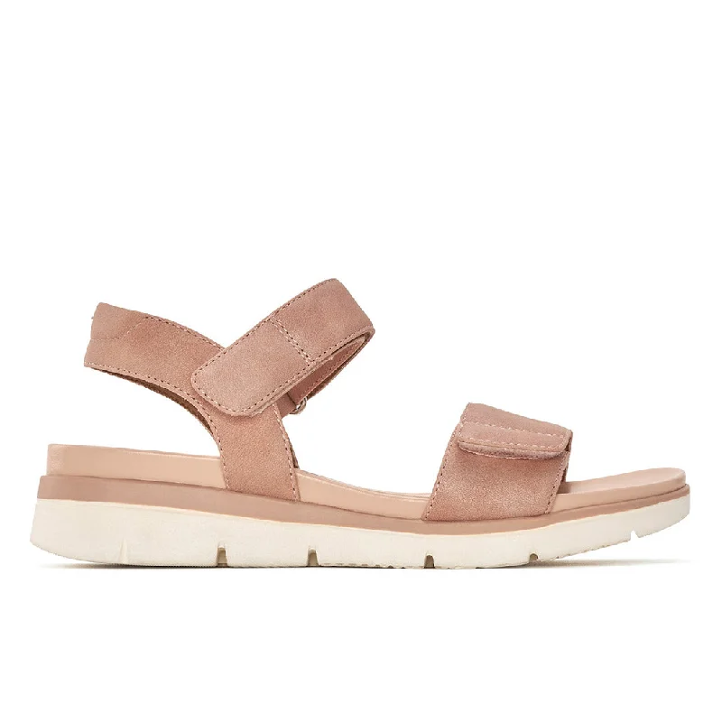 Women's Sandals with a Floral - Printed Upper in Pink for a Feminine Spring LookWomen's Sandals with a Floral - Printed Upper in Pink for a Feminine Spring LookRinna