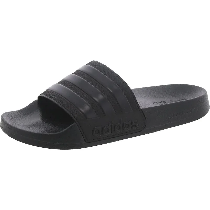 Women's Rhinestone - Embellished Open - Toe Sandals in Silver for a Glamorous Party LookAdidas Womens Adilette Shower Slip On Flat Pool Slides Women's Rhinestone - Embellished Open - Toe Sandals in Silver for a Glamorous Party LookAdidas Womens Adilette Shower Slip On Flat Pool Slides