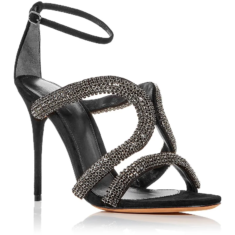 Women's Rhinestone - Embellished Open - Toe Sandals in Silver for a Glamorous Party LookAlexandre Birman Womens Cleo Crystal Embellished Stiletto Heels Women's Rhinestone - Embellished Open - Toe Sandals in Silver for a Glamorous Party LookAlexandre Birman Womens Cleo Crystal Embellished Stiletto Heels