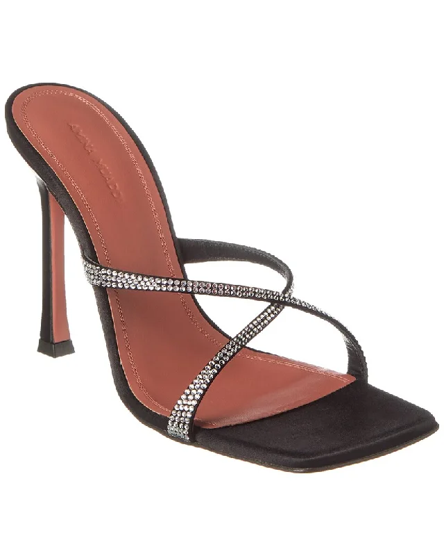 Women's Flat Slide Sandals with a Memory Foam Insole in White for All - Day ComfortWomen's Flat Slide Sandals with a Memory Foam Insole in White for All - Day ComfortAMINA MUADDI Adriana Crystal 105 Satin Sandal Women's Flat Slide Sandals with a Memory Foam Insole in White for All - Day ComfortWomen's Flat Slide Sandals with a Memory Foam Insole in White for All - Day ComfortAMINA MUADDI Adriana Crystal 105 Satin Sandal