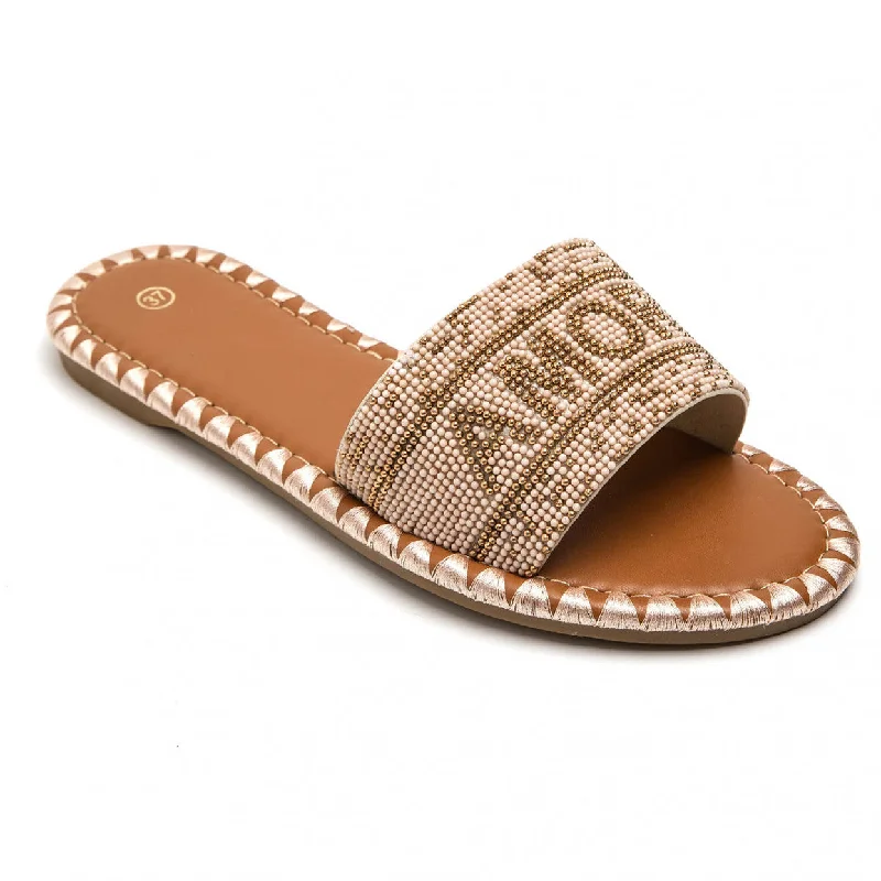 Sustainable Women's Recycled Material Sandals in Beige for Eco - Conscious ShoppersSustainable Women's Recycled Material Sandals in Beige for Eco - Conscious ShoppersAMORE BEIGE BEAD SLIDERS Sustainable Women's Recycled Material Sandals in Beige for Eco - Conscious ShoppersSustainable Women's Recycled Material Sandals in Beige for Eco - Conscious ShoppersAMORE BEIGE BEAD SLIDERS