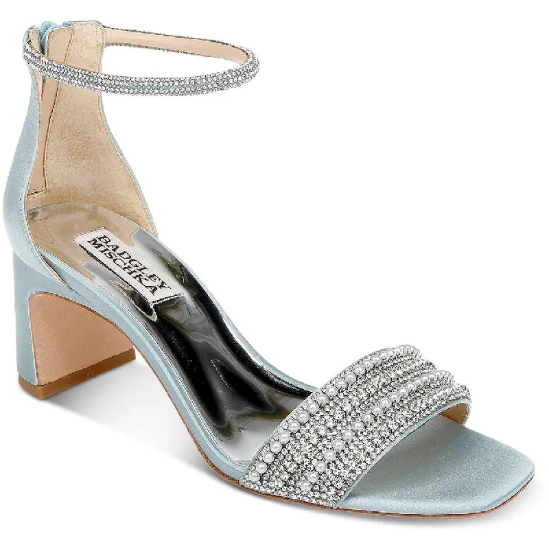 Women's Ankle - Strap Sandals with a Block Heel in Red for a Sophisticated StyleWomen's Ankle - Strap Sandals with a Block Heel in Red for a Sophisticated StyleBadgley Mischka Womens Kameryn  Block Heel Dressy Heels