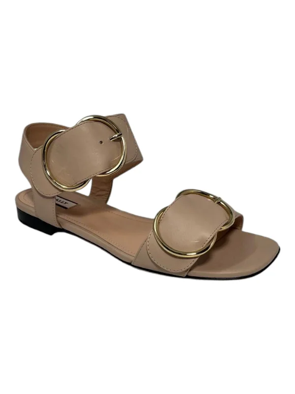 Women's Ankle - Strap Sandals with a Block Heel in Red for a Sophisticated StyleBally Casila 6225701 Women's Skin Lamb Leather Flat Sandals Women's Ankle - Strap Sandals with a Block Heel in Red for a Sophisticated StyleBally Casila 6225701 Women's Skin Lamb Leather Flat Sandals