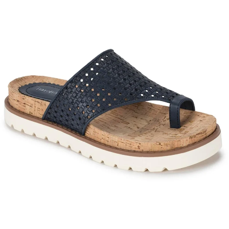 Sustainable Women's Recycled Material Sandals in Beige for Eco - Conscious ShoppersSustainable Women's Recycled Material Sandals in Beige for Eco - Conscious ShoppersBaretraps Womens Dallyce Faux Leather Toe Ring Slide Sandals