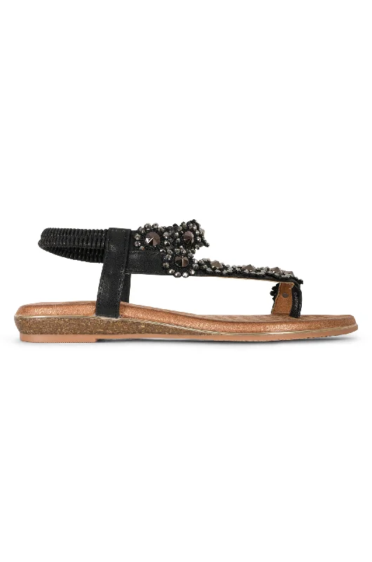 Elastic - Strap Women's Sandals with a Padded Toe in Teal for Easy On - and - OffElastic - Strap Women's Sandals with a Padded Toe in Teal for Easy On - and - OffBead & Gemstone Sandal | BLACK | CHARLOTTE AB Elastic - Strap Women's Sandals with a Padded Toe in Teal for Easy On - and - OffElastic - Strap Women's Sandals with a Padded Toe in Teal for Easy On - and - OffBead & Gemstone Sandal | BLACK | CHARLOTTE AB