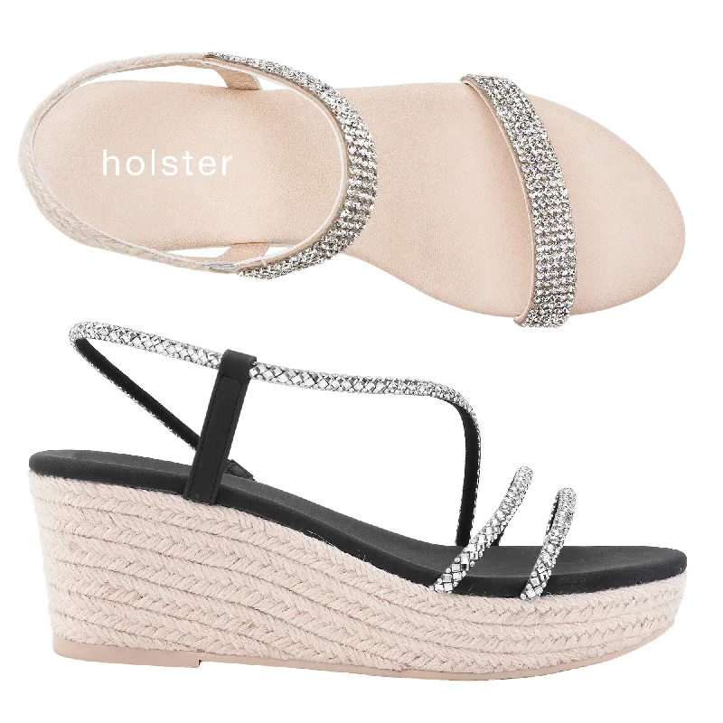 Shock - Absorbing Women's Sandals with a Soft Insole in Black for Active LifestylesShock - Absorbing Women's Sandals with a Soft Insole in Black for Active LifestylesBeauty Espadrille & Geneva Espadrille Bundle - Beige / Black Shock - Absorbing Women's Sandals with a Soft Insole in Black for Active LifestylesShock - Absorbing Women's Sandals with a Soft Insole in Black for Active LifestylesBeauty Espadrille & Geneva Espadrille Bundle - Beige / Black