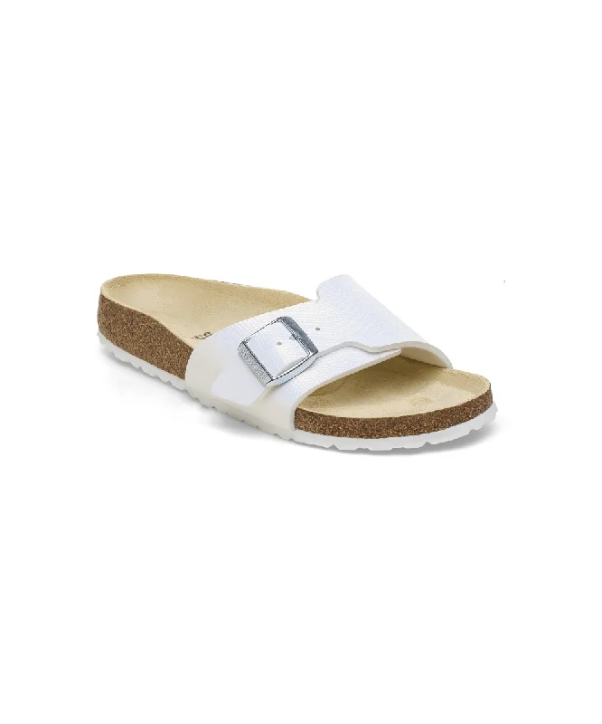 Women's Sandals with a Glitter - Coated Strap in Gold for a Sparkly Summer OutfitWomen's Sandals with a Glitter - Coated Strap in Gold for a Sparkly Summer OutfitBIRKENSTOCK CATALINA NARROW FIT IN WHITE