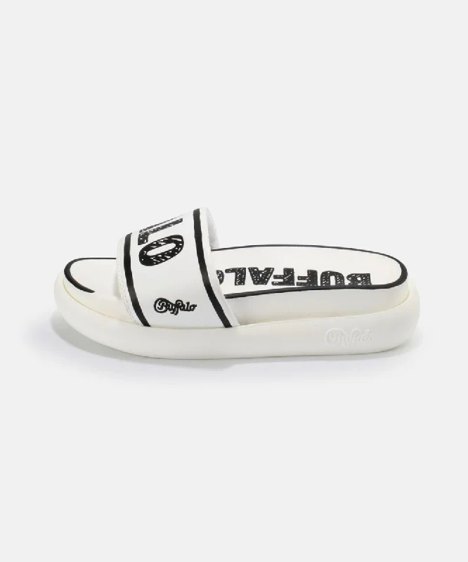 Women's Flat Slide Sandals with a Memory Foam Insole in White for All - Day ComfortWomen's Flat Slide Sandals with a Memory Foam Insole in White for All - Day ComfortBUFFALO VEGAN PLATFORM SANDALS WHITE Women's Flat Slide Sandals with a Memory Foam Insole in White for All - Day ComfortWomen's Flat Slide Sandals with a Memory Foam Insole in White for All - Day ComfortBUFFALO VEGAN PLATFORM SANDALS WHITE