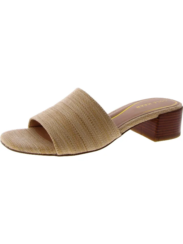 Women's Sandals with a Wedge Heel and a Tassel Detail in Orange for a Trendy LookWomen's Sandals with a Wedge Heel and a Tassel Detail in Orange for a Trendy LookCalli Single  Womens Woven Slip On Mule Sandals