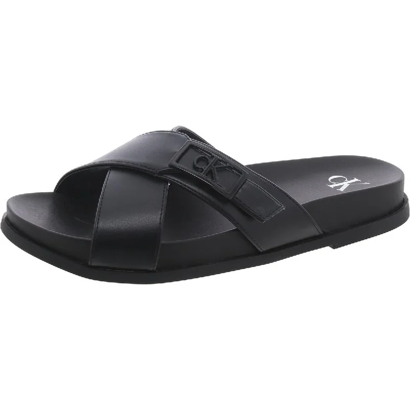 Women's Ankle - Strap Sandals with a Block Heel in Red for a Sophisticated StyleCalvin Klein Jeans Womens Eandria Slip On Open Toe Slide Sandals Women's Ankle - Strap Sandals with a Block Heel in Red for a Sophisticated StyleCalvin Klein Jeans Womens Eandria Slip On Open Toe Slide Sandals