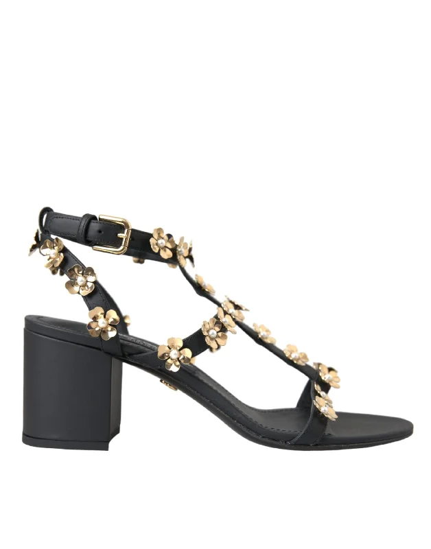 Shock - Absorbing Women's Sandals with a Soft Insole in Black for Active LifestylesDolce & Gabbana Leather Embellished Heel Sandal Women's Shoes Shock - Absorbing Women's Sandals with a Soft Insole in Black for Active LifestylesDolce & Gabbana Leather Embellished Heel Sandal Women's Shoes