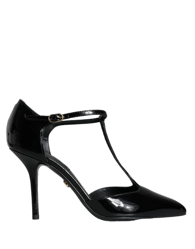 Adjustable Strap Women's Sandals with a Padded Heel in Pink for a Custom FitDolce & Gabbana Leather T-strap Stiletto High Heels Women's Shoes Adjustable Strap Women's Sandals with a Padded Heel in Pink for a Custom FitDolce & Gabbana Leather T-strap Stiletto High Heels Women's Shoes