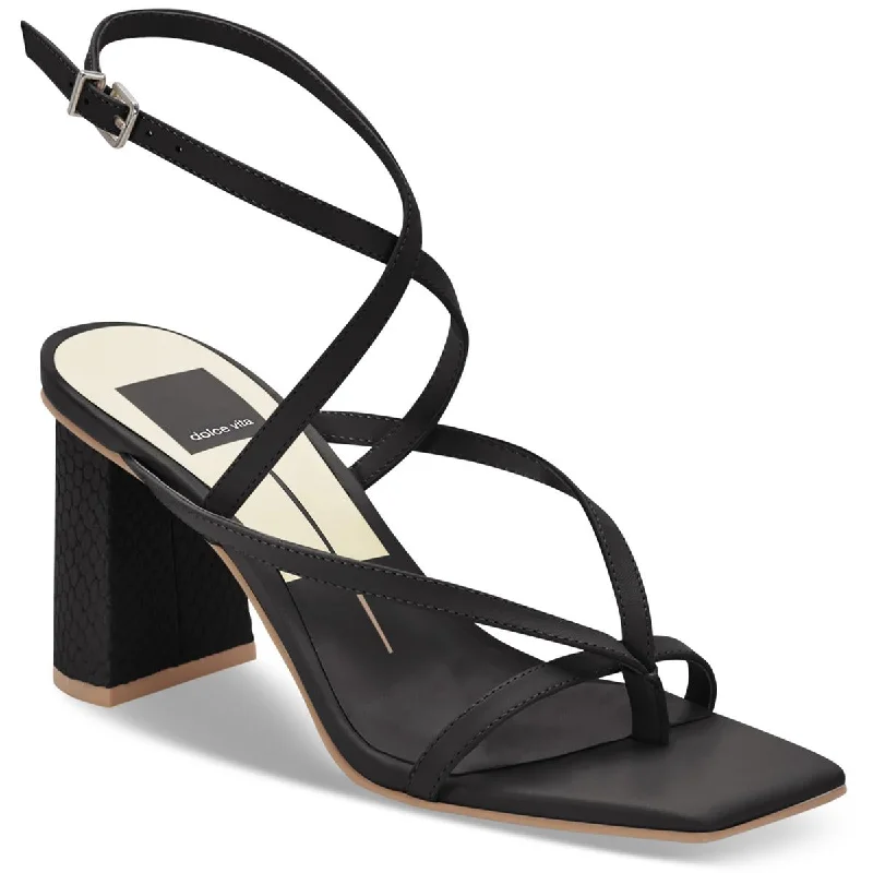 Women's Ankle - Strap Sandals with a Block Heel in Red for a Sophisticated StyleWomen's Ankle - Strap Sandals with a Block Heel in Red for a Sophisticated StyleDolce Vita Womens Paroo Leather Ankle Strap Heels