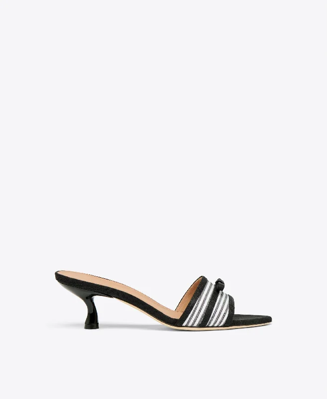 Anti - Slip Women's Sandals with a Grooved Sole in Green for Outdoor AdventuresEloise 45 Black Striped Kitten Heel Sandals Anti - Slip Women's Sandals with a Grooved Sole in Green for Outdoor AdventuresEloise 45 Black Striped Kitten Heel Sandals