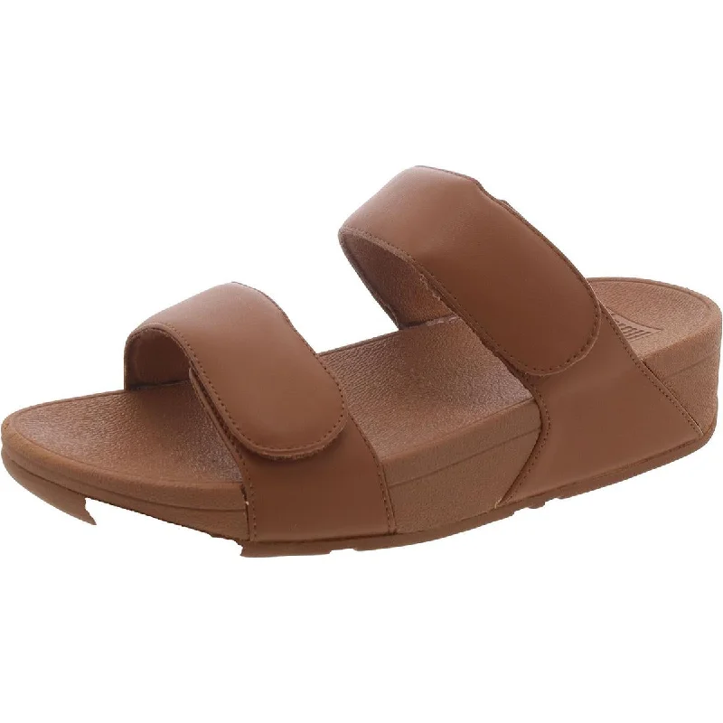 Shock - Absorbing Women's Sandals with a Soft Insole in Black for Active LifestylesFitflop Womens Lulu Leather Adjustable Slide Sandals Shock - Absorbing Women's Sandals with a Soft Insole in Black for Active LifestylesFitflop Womens Lulu Leather Adjustable Slide Sandals