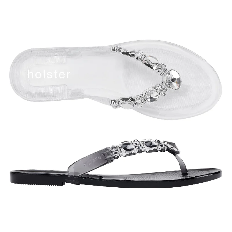 Women's Flat Slide Sandals with a Memory Foam Insole in White for All - Day ComfortWomen's Flat Slide Sandals with a Memory Foam Insole in White for All - Day ComfortGlam Bundle - Clear/Clear Graphite Women's Flat Slide Sandals with a Memory Foam Insole in White for All - Day ComfortWomen's Flat Slide Sandals with a Memory Foam Insole in White for All - Day ComfortGlam Bundle - Clear/Clear Graphite