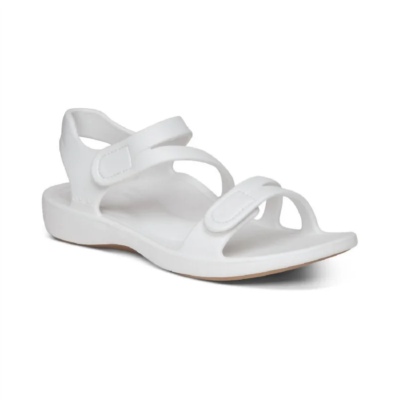 Plus Size Women's Wide - Width Platform Sandals in Black for Added Comfort and HeightJillian Sport Sandal In White Plus Size Women's Wide - Width Platform Sandals in Black for Added Comfort and HeightJillian Sport Sandal In White