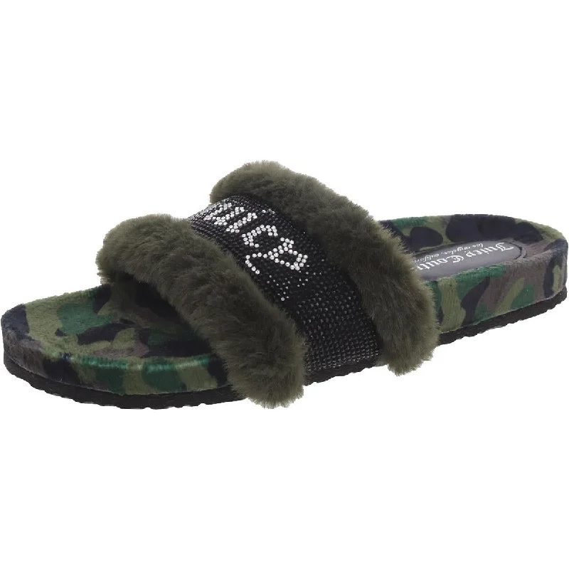 Elastic - Strap Women's Sandals with a Padded Toe in Teal for Easy On - and - OffJuicy Couture Womens JC-Siren Faux Fur Rhinestone Slide Sandals Elastic - Strap Women's Sandals with a Padded Toe in Teal for Easy On - and - OffJuicy Couture Womens JC-Siren Faux Fur Rhinestone Slide Sandals