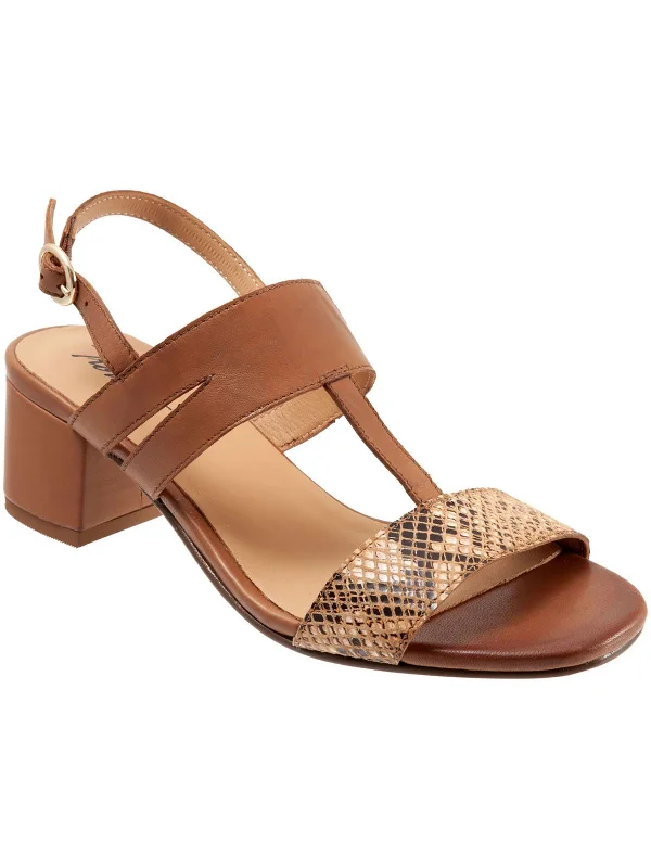 Elastic - Strap Women's Sandals with a Padded Toe in Teal for Easy On - and - OffLarissa Womens Leather T-Strap Slingbacks Elastic - Strap Women's Sandals with a Padded Toe in Teal for Easy On - and - OffLarissa Womens Leather T-Strap Slingbacks