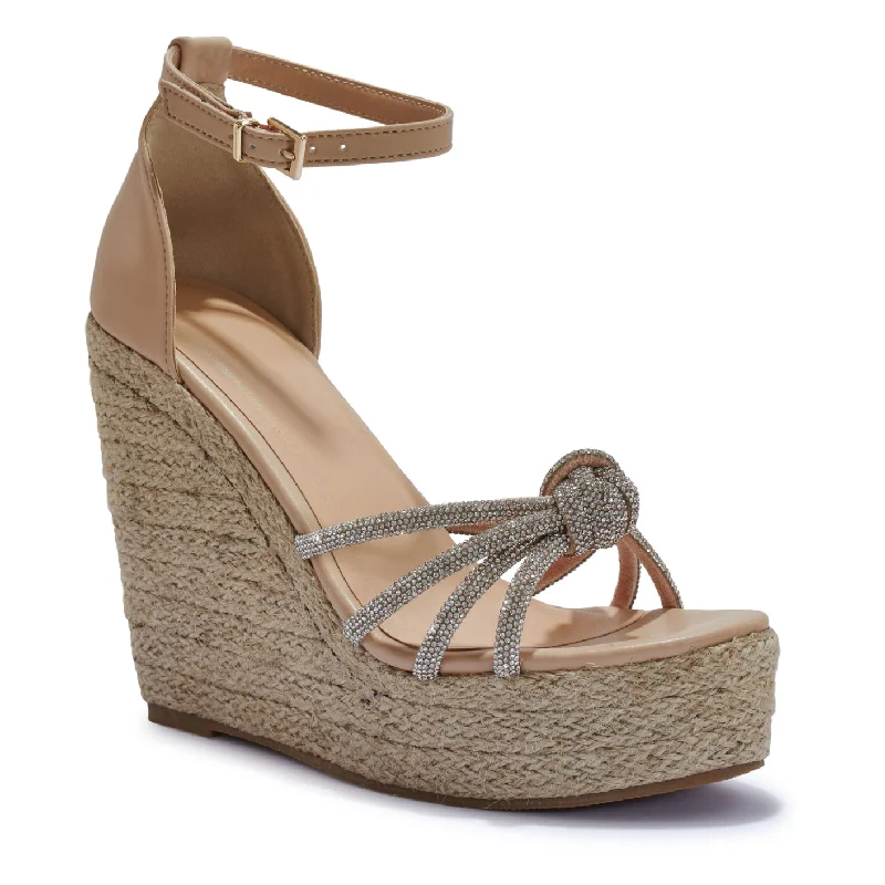 Women's Cork - Soled Espadrille Sandals with a Rope - Trimmed Upper in Navy for a Summer VibeWomen's Cork - Soled Espadrille Sandals with a Rope - Trimmed Upper in Navy for a Summer VibeLEONIE NUDE SILVER DIAMANTE KNOT WEDGES Women's Cork - Soled Espadrille Sandals with a Rope - Trimmed Upper in Navy for a Summer VibeWomen's Cork - Soled Espadrille Sandals with a Rope - Trimmed Upper in Navy for a Summer VibeLEONIE NUDE SILVER DIAMANTE KNOT WEDGES