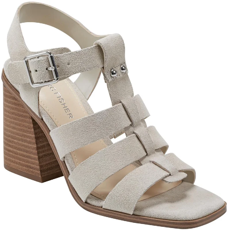Women's Rhinestone - Embellished Open - Toe Sandals in Silver for a Glamorous Party LookWomen's Rhinestone - Embellished Open - Toe Sandals in Silver for a Glamorous Party LookMarc Fisher Womens Fynlee Leather Cushioned Footbed Ankle Strap