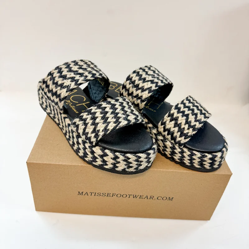Sustainable Women's Recycled Material Sandals in Beige for Eco - Conscious ShoppersMatisse | Borderline Multi-Color Platform Sandal in Black Sustainable Women's Recycled Material Sandals in Beige for Eco - Conscious ShoppersMatisse | Borderline Multi-Color Platform Sandal in Black