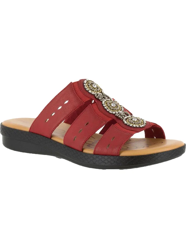Adjustable Strap Women's Sandals with a Padded Heel in Pink for a Custom FitNori Womens Slip On Flat Slide Sandals Adjustable Strap Women's Sandals with a Padded Heel in Pink for a Custom FitNori Womens Slip On Flat Slide Sandals