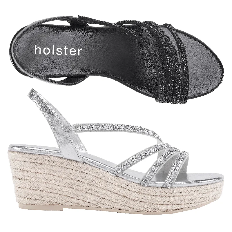 Elastic - Strap Women's Sandals with a Padded Toe in Teal for Easy On - and - OffElastic - Strap Women's Sandals with a Padded Toe in Teal for Easy On - and - OffParty Espadrille Bundle - Black/Silver Elastic - Strap Women's Sandals with a Padded Toe in Teal for Easy On - and - OffElastic - Strap Women's Sandals with a Padded Toe in Teal for Easy On - and - OffParty Espadrille Bundle - Black/Silver