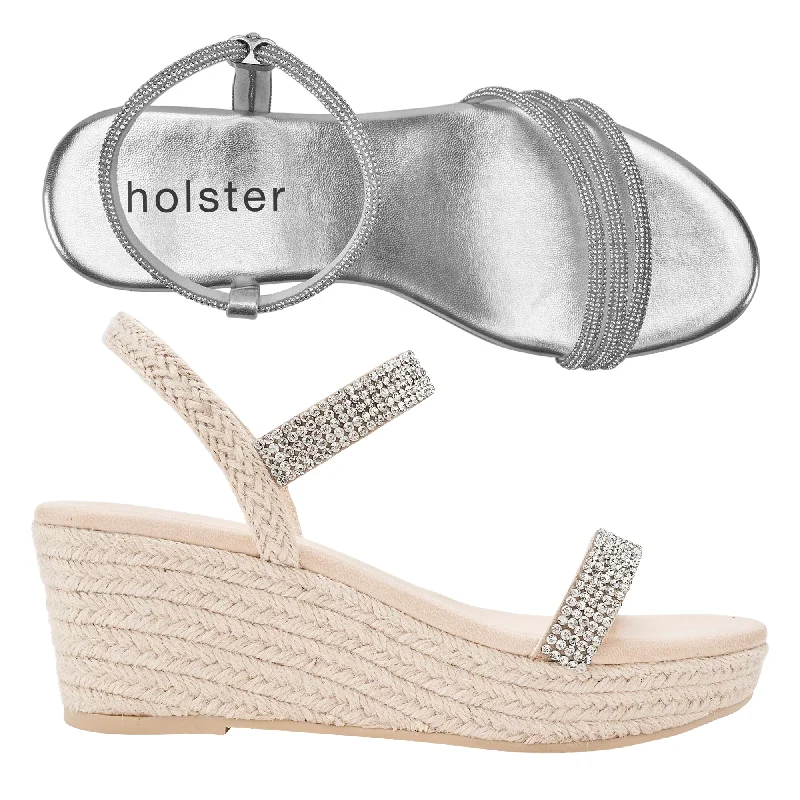 Plus Size Women's Wide - Width Platform Sandals in Black for Added Comfort and HeightPlus Size Women's Wide - Width Platform Sandals in Black for Added Comfort and HeightRevel Wedge & Beauty Espadrille Bundle - Silver / Beige Plus Size Women's Wide - Width Platform Sandals in Black for Added Comfort and HeightPlus Size Women's Wide - Width Platform Sandals in Black for Added Comfort and HeightRevel Wedge & Beauty Espadrille Bundle - Silver / Beige