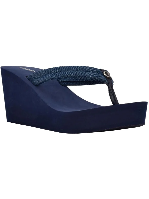 Plus Size Women's Wide - Width Platform Sandals in Black for Added Comfort and HeightROBYN2 Womens Denim Strap Slide On Wedge Sandals Plus Size Women's Wide - Width Platform Sandals in Black for Added Comfort and HeightROBYN2 Womens Denim Strap Slide On Wedge Sandals