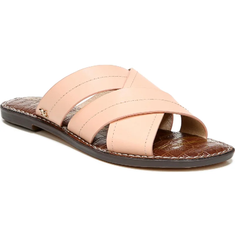 Child - Friendly Women's Sandals with a Secure Buckle in Purple for Moms on the GoSam Edelman Womens Gretch Leather Slip On Slide Sandals Child - Friendly Women's Sandals with a Secure Buckle in Purple for Moms on the GoSam Edelman Womens Gretch Leather Slip On Slide Sandals