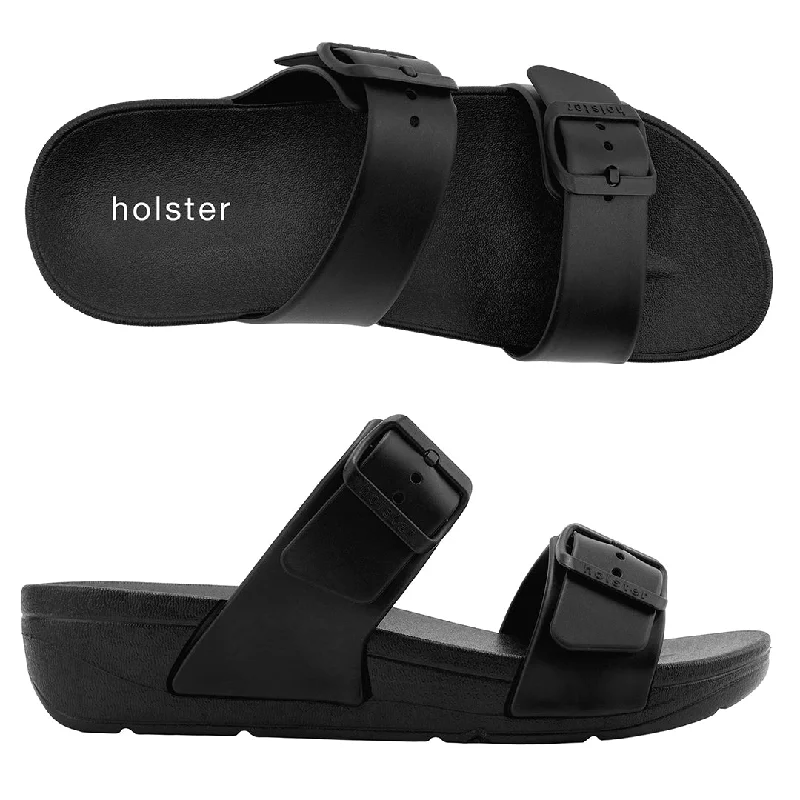 Women's Flat Slide Sandals with a Memory Foam Insole in White for All - Day ComfortWomen's Flat Slide Sandals with a Memory Foam Insole in White for All - Day ComfortSkyhigh Wedge - Black Women's Flat Slide Sandals with a Memory Foam Insole in White for All - Day ComfortWomen's Flat Slide Sandals with a Memory Foam Insole in White for All - Day ComfortSkyhigh Wedge - Black