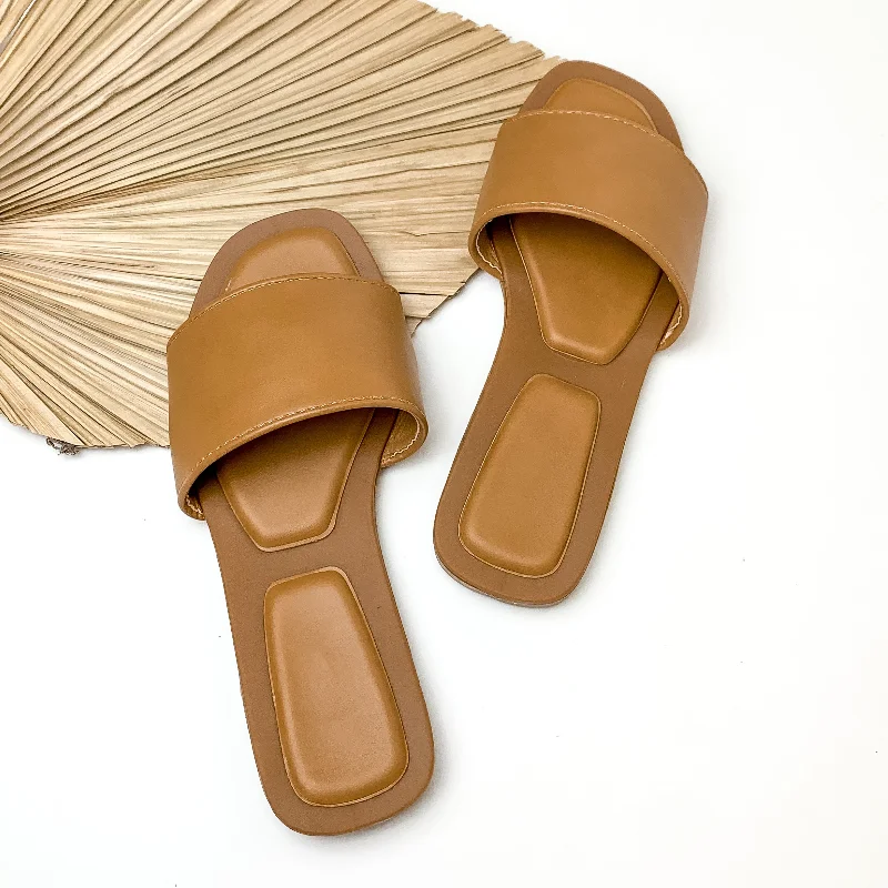 Plus Size Women's Wide - Width Platform Sandals in Black for Added Comfort and HeightCraving Summer Slide On Sandals in Tan Plus Size Women's Wide - Width Platform Sandals in Black for Added Comfort and HeightCraving Summer Slide On Sandals in Tan