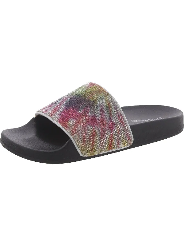 Women's Sandals with a Floral - Printed Upper in Pink for a Feminine Spring LookWomen's Sandals with a Floral - Printed Upper in Pink for a Feminine Spring LookSOFTEYG Womens Round toe Comfy Pool Slides