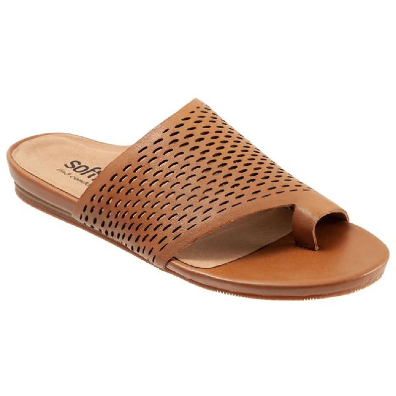 Women's Flat Slide Sandals with a Memory Foam Insole in White for All - Day ComfortSoftWalk Womens Corsica Leather Flat Slide Sandals Women's Flat Slide Sandals with a Memory Foam Insole in White for All - Day ComfortSoftWalk Womens Corsica Leather Flat Slide Sandals