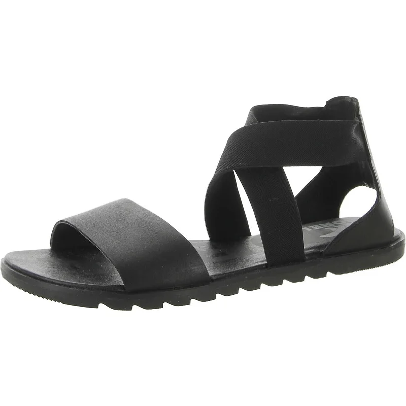 Lightweight Women's Mesh - Paneled Sandals in Yellow for BreathabilitySorel Womens Ella II Leather Flat Ankle Strap Lightweight Women's Mesh - Paneled Sandals in Yellow for BreathabilitySorel Womens Ella II Leather Flat Ankle Strap