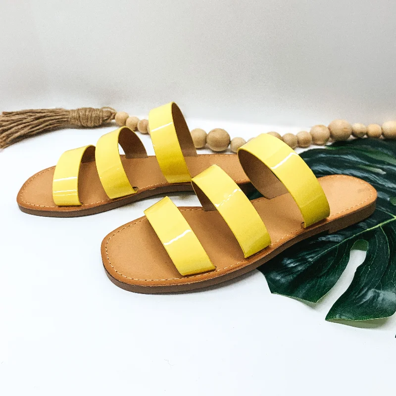 Women's Cork - Soled Espadrille Sandals with a Rope - Trimmed Upper in Navy for a Summer VibeStepping Up Three Strap Slide On Sandals in Yellow Women's Cork - Soled Espadrille Sandals with a Rope - Trimmed Upper in Navy for a Summer VibeStepping Up Three Strap Slide On Sandals in Yellow
