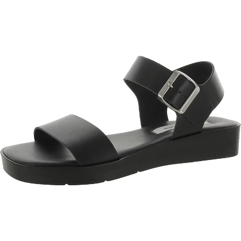 Shock - Absorbing Women's Sandals with a Soft Insole in Black for Active LifestylesSteve Madden Womens Keenan Leather Ankle Wedge Sandals Shock - Absorbing Women's Sandals with a Soft Insole in Black for Active LifestylesSteve Madden Womens Keenan Leather Ankle Wedge Sandals