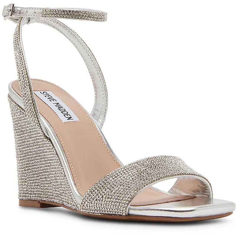 Women's Rhinestone - Embellished Open - Toe Sandals in Silver for a Glamorous Party LookWomen's Rhinestone - Embellished Open - Toe Sandals in Silver for a Glamorous Party LookSteve Madden Womens Sophey Metallic Rhinestone Wedge Sandals Women's Rhinestone - Embellished Open - Toe Sandals in Silver for a Glamorous Party LookWomen's Rhinestone - Embellished Open - Toe Sandals in Silver for a Glamorous Party LookSteve Madden Womens Sophey Metallic Rhinestone Wedge Sandals
