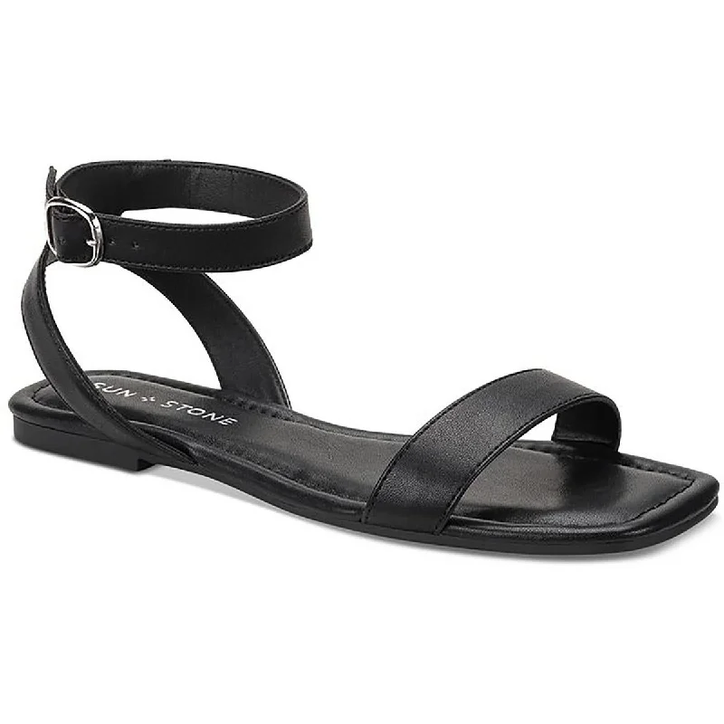Women's Rhinestone - Embellished Open - Toe Sandals in Silver for a Glamorous Party LookWomen's Rhinestone - Embellished Open - Toe Sandals in Silver for a Glamorous Party LookSun + Stone Womens Faux Leather Buckle Ankle Strap Women's Rhinestone - Embellished Open - Toe Sandals in Silver for a Glamorous Party LookWomen's Rhinestone - Embellished Open - Toe Sandals in Silver for a Glamorous Party LookSun + Stone Womens Faux Leather Buckle Ankle Strap