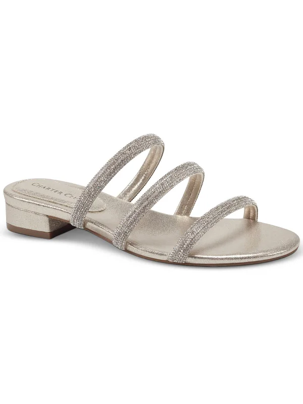 Women's Sandals with a Floral - Printed Upper in Pink for a Feminine Spring LookWomen's Sandals with a Floral - Printed Upper in Pink for a Feminine Spring LookSunnyy Womens Rhinestone Glitter Slide Sandals