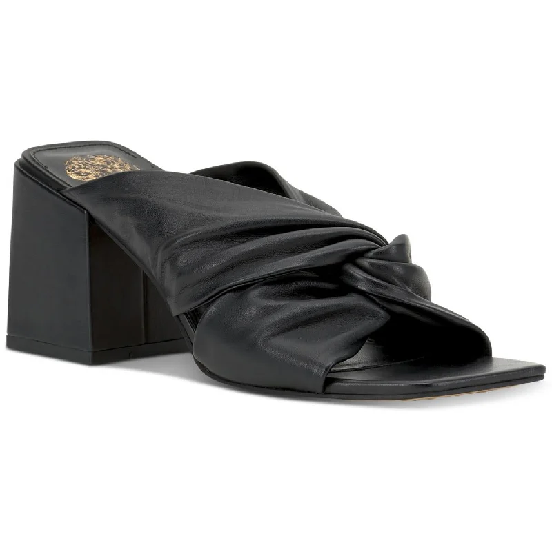 Elastic - Strap Women's Sandals with a Padded Toe in Teal for Easy On - and - OffVince Camuto Womens Jenabie Leather Knot-Front Mule Sandals Elastic - Strap Women's Sandals with a Padded Toe in Teal for Easy On - and - OffVince Camuto Womens Jenabie Leather Knot-Front Mule Sandals